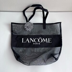 Lancôme Black and White Bow Mesh Tote Bag